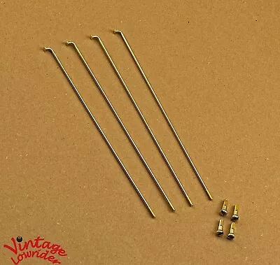 4 LOWRIDER 20  DAYTON 144 GOLD WHEEL REPLACEMENT SPOKES SIZES IN 167mm OR 169mm • $14.95