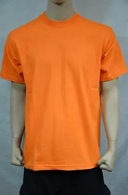 1 New Pro5 Super Heavy Weight T-shirt Orange Tee Plain Blank Cotton S-7xl • $12