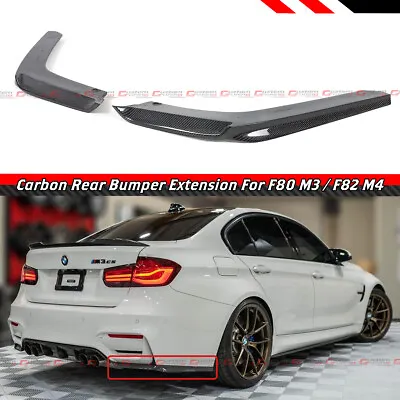 For 15-2020 BMW F80 M3 F82 F83 M4 Carbon Fiber Rear Bumper Side Corner Extension • $149.99