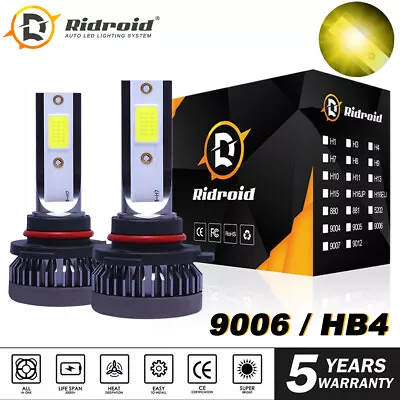 9006 HB4 LED Hedlight Low Beam Fog Light 3000K Golden Yellow 22000LM High Power • $10.97