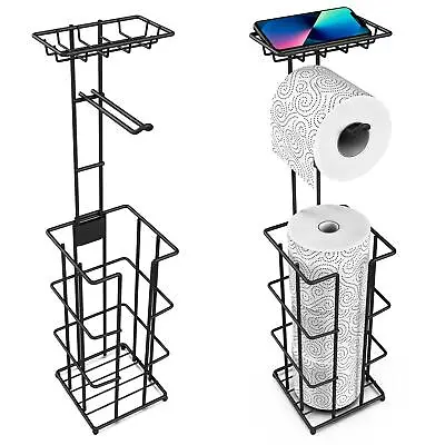 £19.99 • Buy Vinsani Metal Toilet Paper Roll Holder & Multifunctional Storage Rack