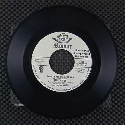 Mel Carter ‎– I Only Have Eyes For You (MGM Romar ‎– R 716) • $2.50