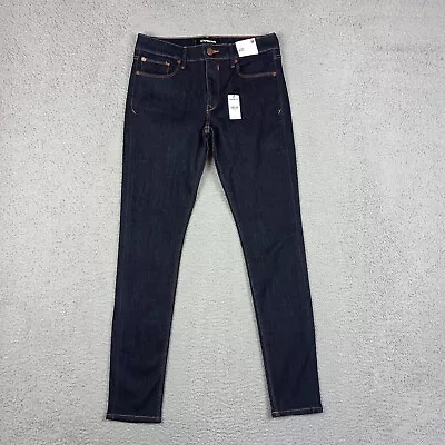 Express Jeans Women's Size 8 Mid Rise Legging Blue Denim Dark Wash Strech NEW • $19.97