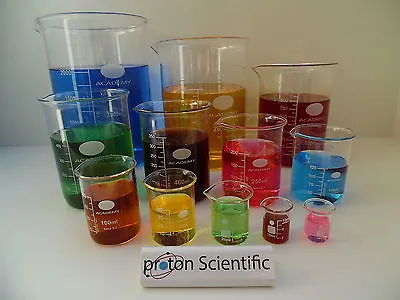 £15.99 • Buy Glass Beaker Set 1 X 400ml 600ml 1000ml  Borosilicate Laboratory Glassware