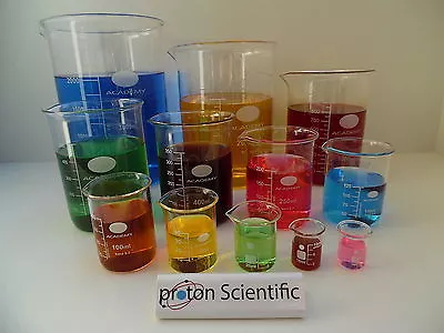 £15.99 • Buy Glass Beaker Set 1 X 400ml 600ml 1000ml  Borosilicate Laboratory Glassware