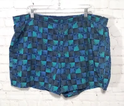 Speedo Men's Lined Blue Teal Swim Trunks Vintage 90s Swim Beach • $18