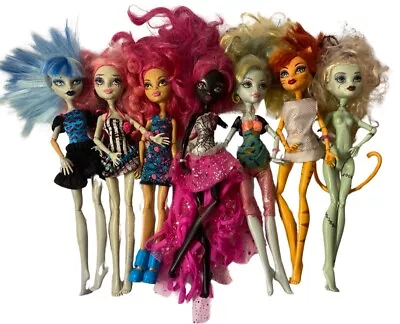 Monster High Dolls Lot 7 Catty Lagoona Toralei Rochelle Howleen Ghoulia Sasha • $129.95