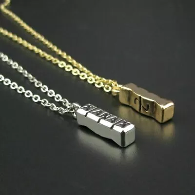 NEW Xanax Vertical Pill Bar Pendant Letter Necklace For Mens Womens Hiphop Fashi • $7.74