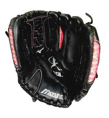 Mizuno GPP-1108 Girls 11”  Finch Glove Right Hand Throw Leather Black Pink • $10.39