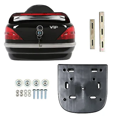 Universal Motorcycle Tour Pack Trunk Luggage Tail Box W/ Tail Light For Harley • $57.40