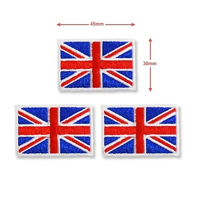 £3.95 • Buy 3 X Union Jack Flag Small Iron-On/ Sew-On Patch Badge