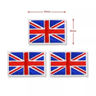£3.95 • Buy 3 X Union Jack Flag Small Iron-On/ Sew-On Patch Badge