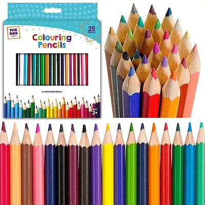 25 Premium Professional Colouring Pencils Set Colours Artist Therapy Kids Adults • £5.99