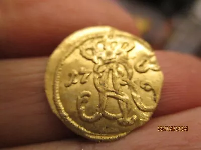 Gold GDANSK Poland Schilling 1766  From A Bracelet (Stanislaus Augustus ) RARE • $299
