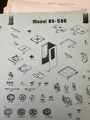 Master Penny Gumball Machine BV-500 OLD 1951 JUNE 1 PRICE LIST Chart Memorabilia • $14.90