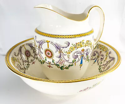 Antique English Minton Large Adams Style Pitcher And Basin Bowl • $400