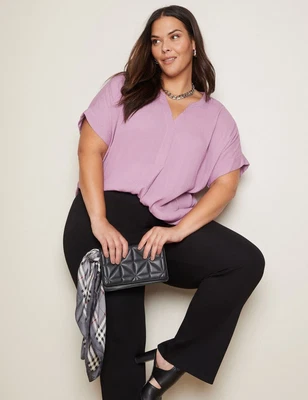 $21.18 • Buy Autograph Woven Elbow Sleeve V Neck Top Womens Plus Size Clothing  Tops Blouse
