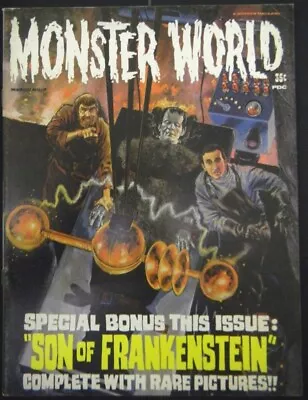 Monster World Magazine # 7 Son Of Frankenstein Warren Publishing Co. 1965 Fn- • $10
