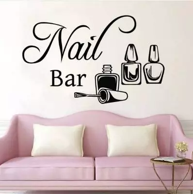 Wall Vinyl Sticker Beauty Shop Store Decal Barber SPA Salon Hair Nail Pedicure • $21.99