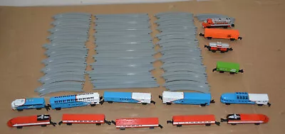 Galoob Micro Machines Train Lot 3 31 Pieces Track Vintage 1989 Bullet Express • $75