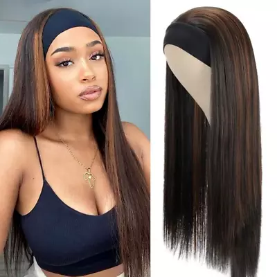 Heat-resistant High Quality Synthetic Headband Wig Hairband Long • £22