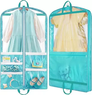 Kids Dance Costume Bags With 7 Zipper Pockets 40 Inch Garment Bag For BLUE  • $30.26