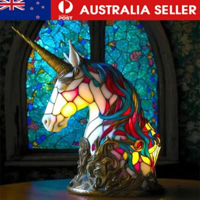 Unicorn Table Lamp Decor Cartoon Night Light Tablescape Decorations Desk Lamp • $26.79