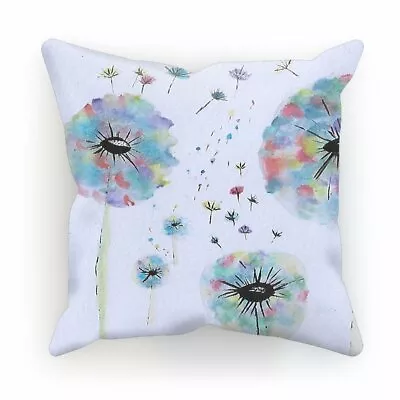 Original Watercolour Design By Artist N L Rees Clocks 'Dandelion' Cushion • £24.18