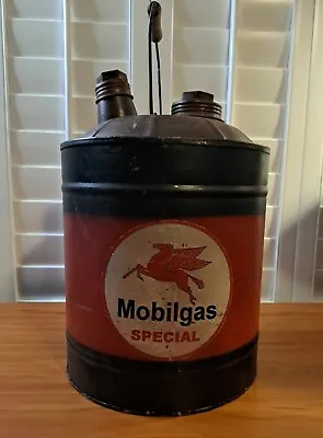 MOBILGAS Special 5 Gallon Metal Gas Filler Can With Spout Handle • $50