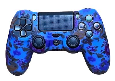 $8.90 • Buy Silicone Cover For PS4 Controller Case Skin - Blue Floral