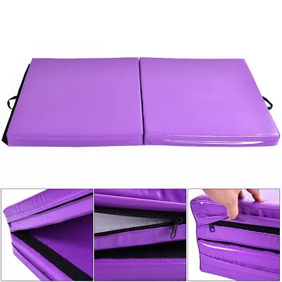 Topbuy Folding Panel Gymnastics Gym Mat Portable For Fitness Exercise • $52.99