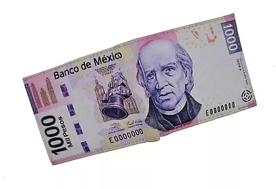 Mil Pesos Mexican Money Printed Handcrafted BI-Fold Wallet • $9.99