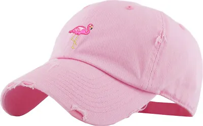$18.99 • Buy Pink Flamingo Vintage Adjustable Pink Distressed Hat By KB Ethos 