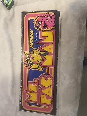 Ms Pacman Original Plexiglass Marquee Top Art Sign • $30