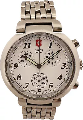 Vintage Swiss Army Calvary 2 Men's Quartz Chronograph Wristwatch Steel Running • $130