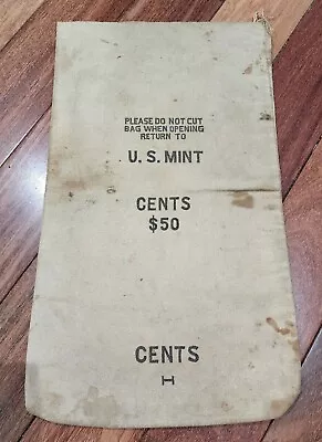 U.S. Mint Cents Cloth-Sewn Bag $50 • $500