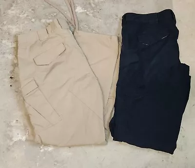 Lot Of 2 5.11 Tactical Stryke TDU  Ripstop Pants 40x32 Khaki Beige Navy Blue • $45