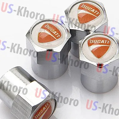 Ducati Bike Chrome Tire Valve Dust Caps S4 Monster 1100 Evo Diavel 748 848 999 • $31.97