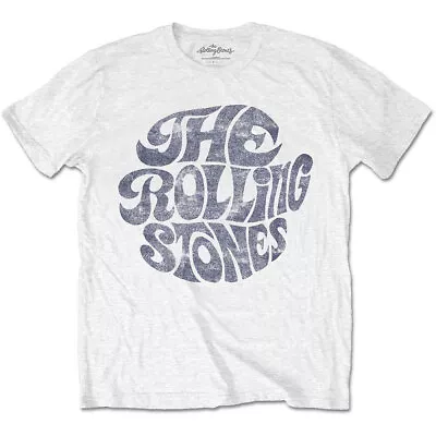 ROLLING STONES - Official Unisex T- Shirt - Vintage 70s Logo - White Cotton • $36.08