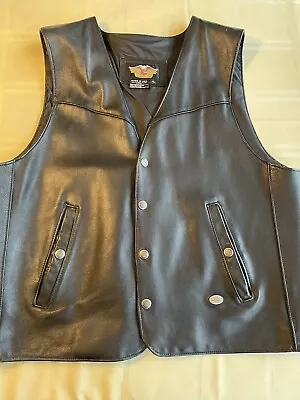 Mens Harley Davidson Leather Vest • $50