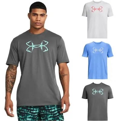 Under Armour 1331197 Men's UA Fish Hook Logo Short Sleeve Graphic T-Shirt • $27.99