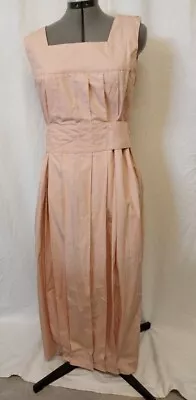 Katharine Hamnett Classic Vintage Pink Midi Dress Size M MEASUREMENTS  • £19.99