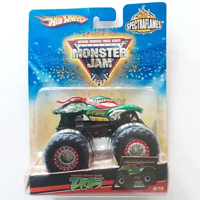 Hot Wheels Monster Jam Teenage Mutant Ninja Turtles RAPHAEL Spectraflames Truck • $95