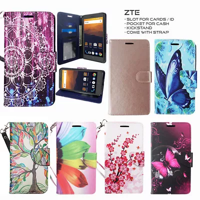 For ZTE Max XL Blade Max 3 ZMax Pro Max Duo LTE Case Wallet Leather Pouch • $8.99