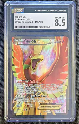 Ho-Oh EX 119/124 Ultra Rare Full Art (2012) DRAGONS EXALTED Pokemon CGC 8.5 NM/M • $109.99