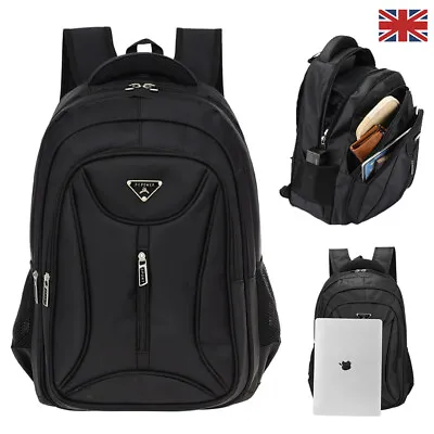 £15.98 • Buy Mens Backpack-Laptop Rucksack-School Bag-Travel Water Resistant Shoulder Bag