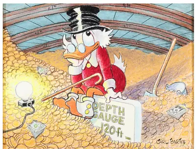 Carl Barks I May Have To Spend Some Of This Stuff Scrooge McDuck Original Art • $60000