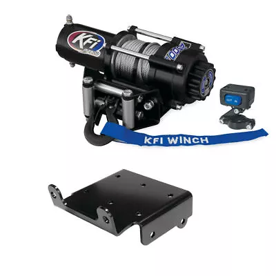 KFI Winch Kit 2500 Lb For Yamaha Grizzly 350 2x4 4x4 2007-2014 (Steel Cable) • $280.95