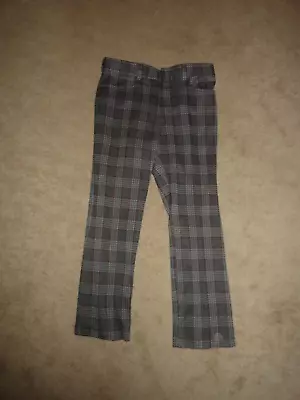 Vintage PANATELA Levi's Pants 36 X 30. Original Rare Plaid. Knit Gray • $59.01