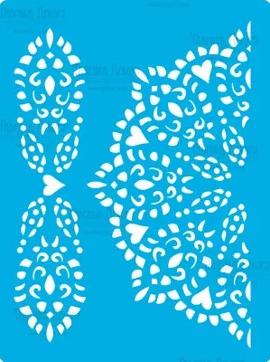 Re-usable Lace Napkin Pattern Stencil Template For Arts Crafts 19.3x14.3cm • £4.25